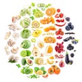 Collection of fruits and vegetables Royalty Free Stock Photo