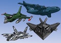 Collection of full color modern military aircraft