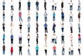 Collection of full length diversified people