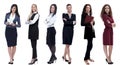 Collection of full-length portraits of young business women