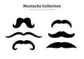 collection of funny mustache style vector illustration features handlebar, rockstar, english, and mexican moustache style Royalty Free Stock Photo