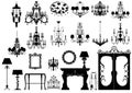 Collection of furniture silhouettes