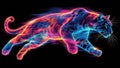 Cyber Panther Energy in Motion Royalty Free Stock Photo