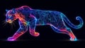 Cyber Panther Energy in Motion Royalty Free Stock Photo