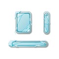 Futuristic Ice and Crystal Game UI Elements Set Royalty Free Stock Photo