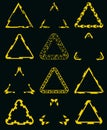 Collection of futuristic triangles for the hud interface.