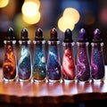 Collection of Galaxy-Inspired Nail Polish Bottles