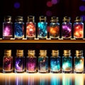 Collection of Galaxy-Inspired Nail Polish Bottles