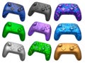 Collection of gaming controllers isolated on white background with clipping path Royalty Free Stock Photo