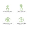 Collection gardening green logo