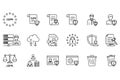 Collection of gdpr and data protection icons, including documents, servers, cloud, and security symbols Royalty Free Stock Photo