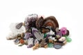 Collection of gems and minerals Royalty Free Stock Photo