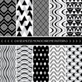 Collection of 10 geometric seamless pattern background