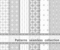 Collection geometric seamless patterns.