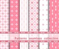 Collection geometric seamless patterns.