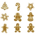 Collection of Gingerbread biscuit festive season