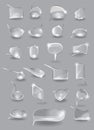 Collection glossy bubbles for speech