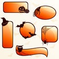 Collection of glossy halloween banners Royalty Free Stock Photo