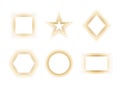 Collection of golden geometric luxury frames