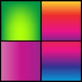 Collection of gradient vibrant color smooth silk background with with shade effect