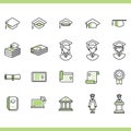 collection of graduation icons. Vector illustration decorative design