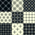 Collection of graphical vector seamless patterns Royalty Free Stock Photo