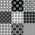 Collection of graphical vector seamless patterns Royalty Free Stock Photo