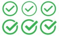 Collection of green checkbox icon