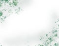 Collection of green color smoke scattering pattern background