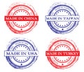 Collection of grunge rubber stamps Royalty Free Stock Photo