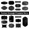 Collection of grunge stamp shapes