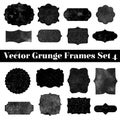 Collection of grunge stamp shapes