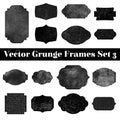 Collection of grunge stamp shapes