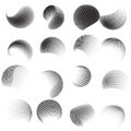 Collection of halftone sphere template. EPS 10