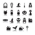 collection of halloween icons. Vector illustration decorative background design Royalty Free Stock Photo