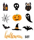 Collection of halloween stickers for your design Royalty Free Stock Photo