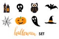 Collection of halloween stickers for your design Royalty Free Stock Photo