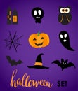 Collection of halloween stickers for your design Royalty Free Stock Photo