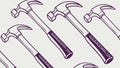 Collection of Hammers in Various Angles, Work Tools, vector design Generative AI Royalty Free Stock Photo