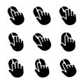 Collection of Hand Cursor Icons for User Interface Design Royalty Free Stock Photo