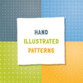 Collection of hand draw vector patterns. Royalty Free Stock Photo