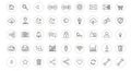 Collection of hand drawn sketch icons in oval frames Royalty Free Stock Photo