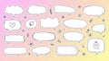 Collection of hand drawn speech bubbles and thought bubbles Royalty Free Stock Photo