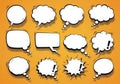 Collection of hand drawn speech and thought bubbles Royalty Free Stock Photo