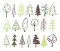 Trees Doodles - Hand Drawn Sketches
