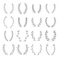 Collection of hand drawn vector circular decorative elements. La