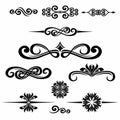 Collection of hand drawn vintage frame for text decoration in vector. The design of the banners of the site. Black