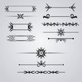 Collection of hand drawn vintage frames for text decoration Royalty Free Stock Photo