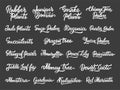 The collection of handwritten logo is good for flowers shops, markets