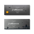 Collection of happy halloween sale banner on dark background for advertising,shopping online,promotion,website,flyer,template Royalty Free Stock Photo